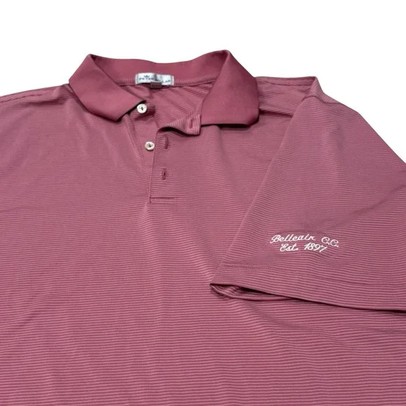 Peter Millar - Men's XL Polo - Bellaire Country Club Florida - Red Stripes - Picture 4 of 5